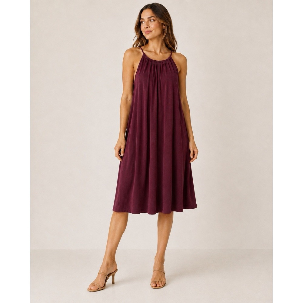 Silence + Noise Urban Outfitters Dress XS Burgundy Halter Midi Maxi Y2K